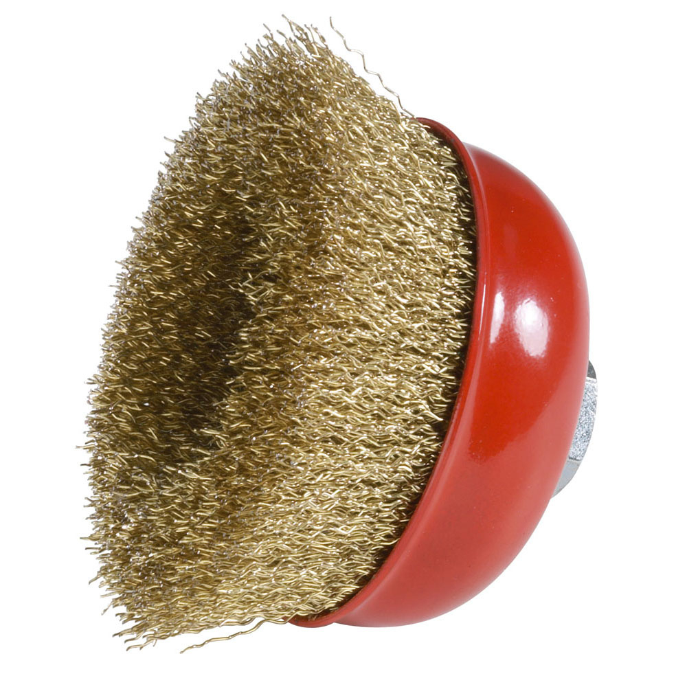 Brosse M14 D125 ondulée - Décapage, nettoyage, polissage métal, bois, plastique et matériaux SIDAMO - 10308006