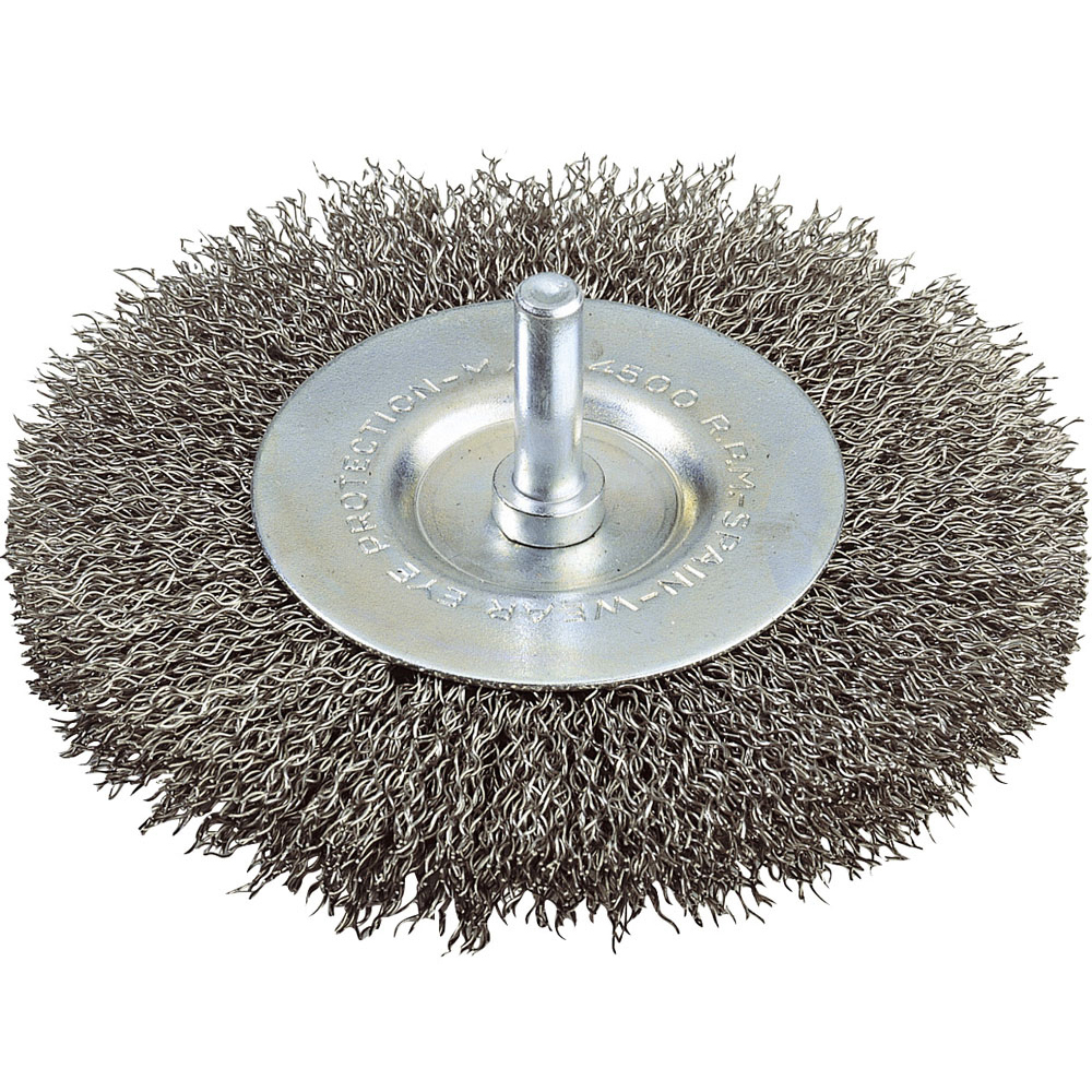 Brosse circulaire D75 inox 6mm pour nettoyage, dérouillage et polissage des métaux, bois et plastiques SIDAMO - 10314008