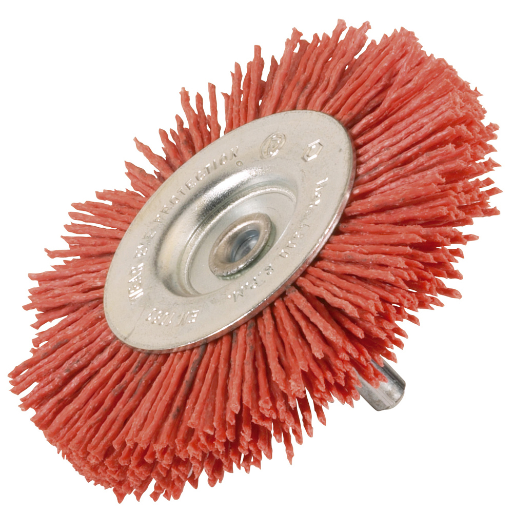 Brosse circulaire D75 nylon abrasif pour nettoyage et polissage des métaux, bois et plastiques SIDAMO - 10314012