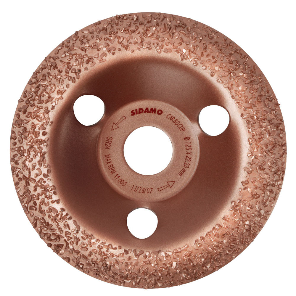 Plateaux à poncer carbure CARBOCUP Convexe pour ponçage à sec de matériaux durs et tendres SIDAMO - 10805033