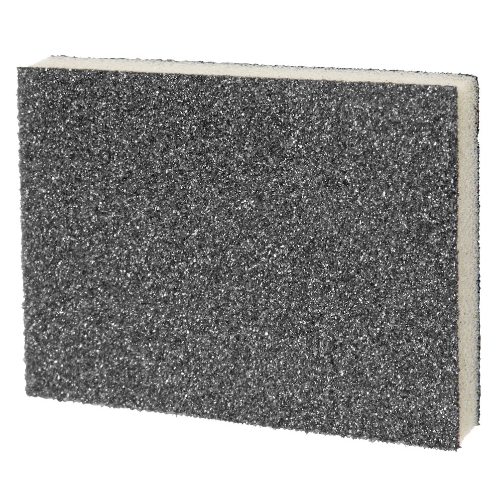 Eponge souple 2 faces 98 x 125 x 12 pour métaux, bois, plastique et peintures anciennes SIDAMO - 10998035
