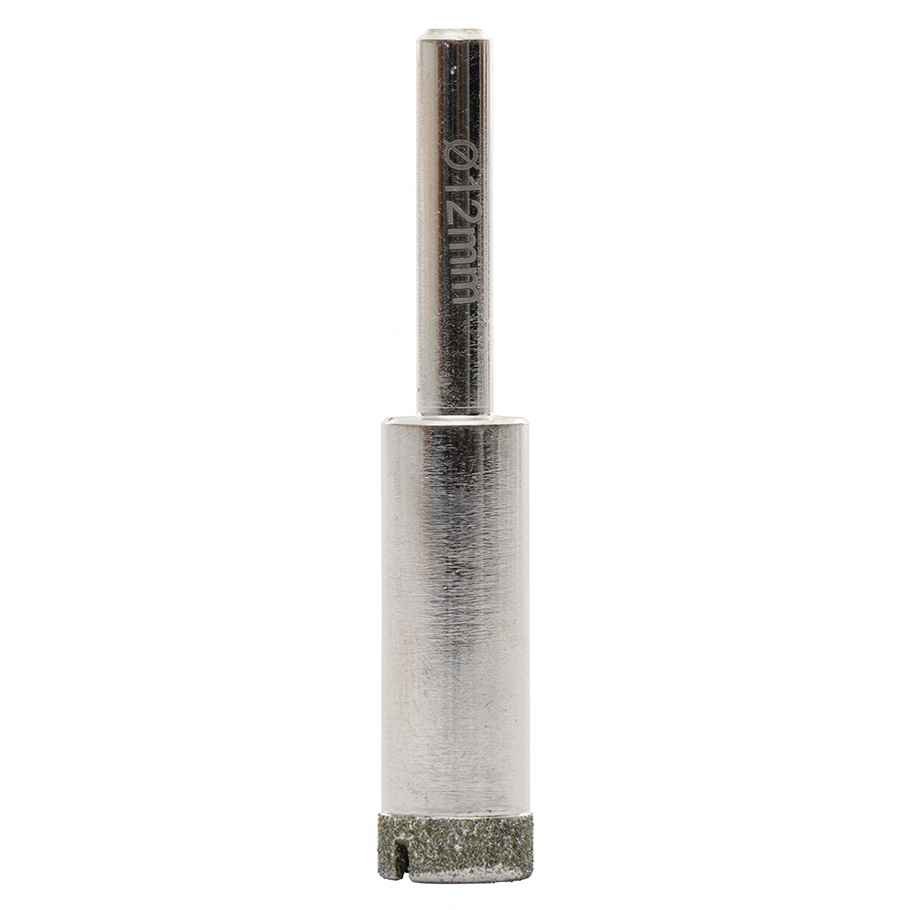 Trépan diamant D12 pour perçage à eau de céramique, marbre, verre et composite SIDAMO - 11101403