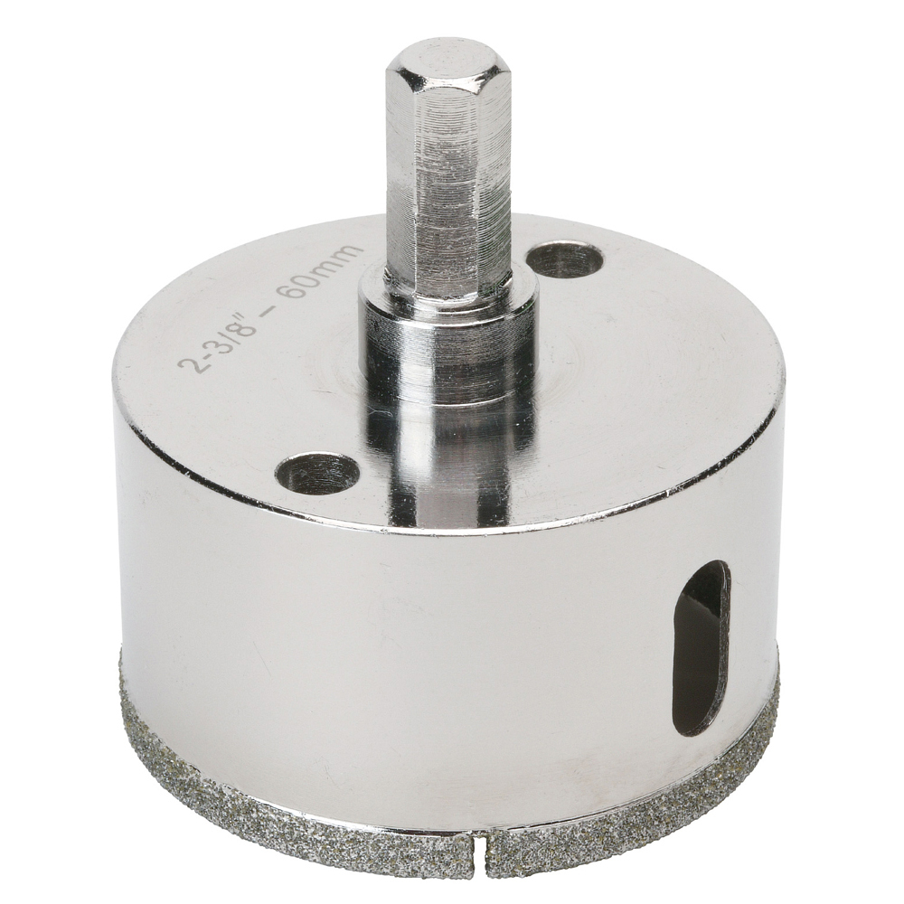 Trépan diamant D60 pour perçage à eau de céramique, verre et marbre SIDAMO - 11101412