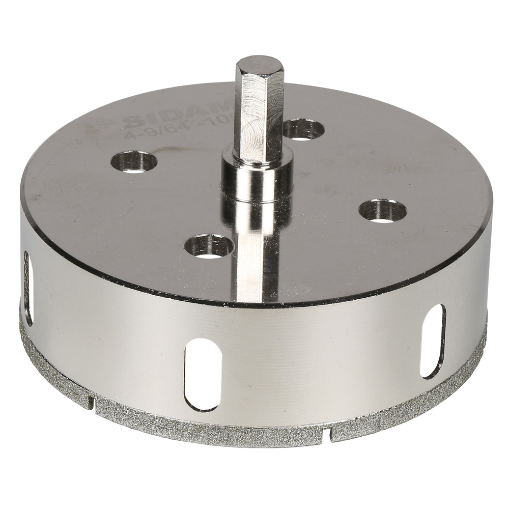 Trépan diamant D105 pour perçage à eau de céramique, verre, marbre et plus SIDAMO - 11101417