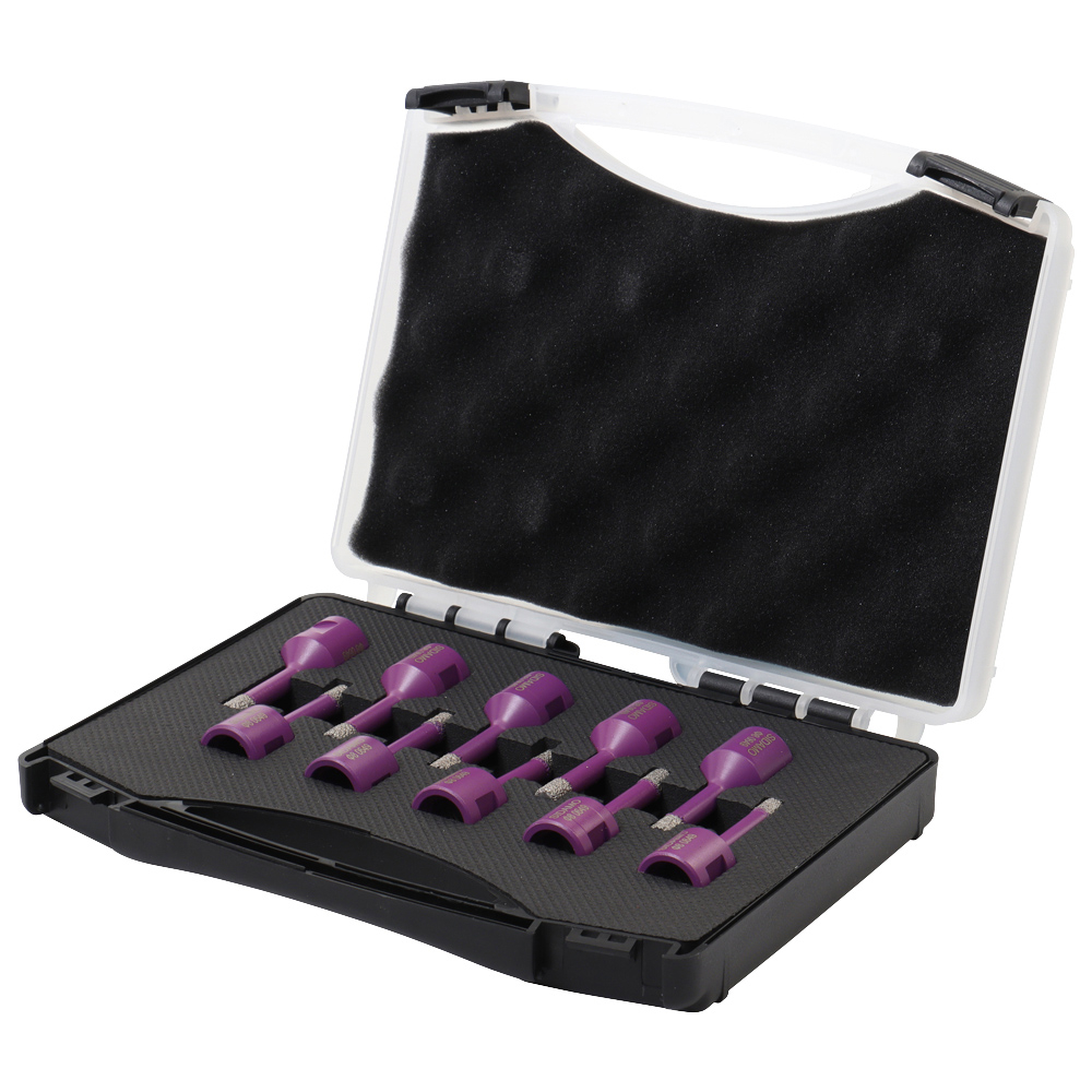 COFFRET DE 10 TREPANS DIAMANT A SEC M14 D.8 - SIDAMO - 11101449