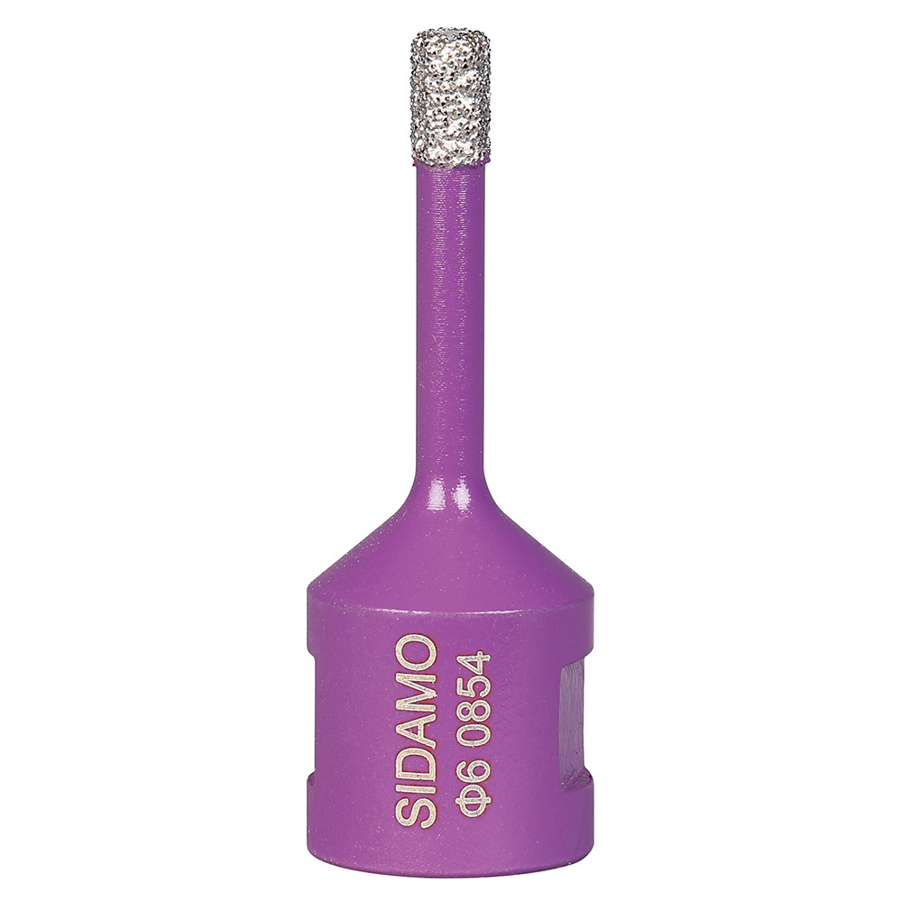 Trépan diamant à sec D6 pour perçage de céramique, marbre, grès et matériaux composites SIDAMO - 11101452