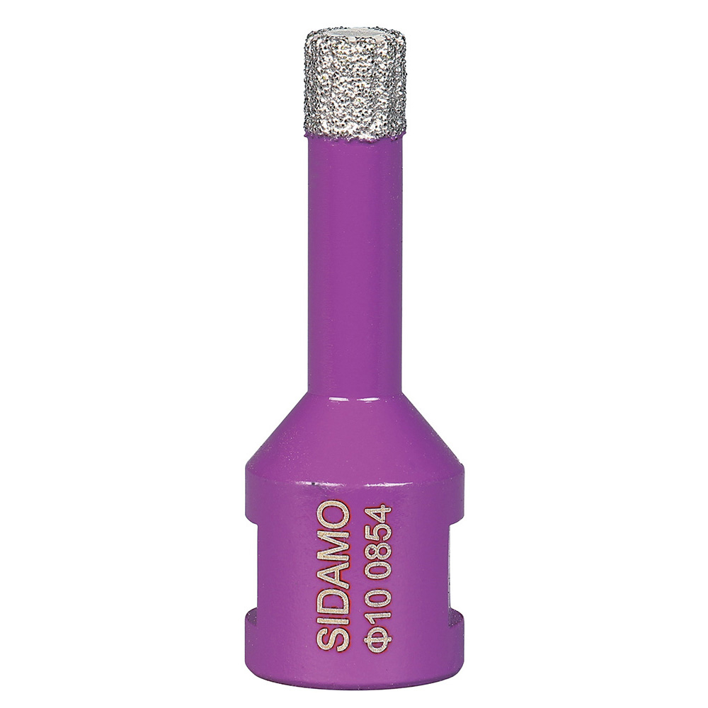 Trépan diamant D10 pour perçage à sec de céramique, marbre et matériaux composites SIDAMO - 11101454