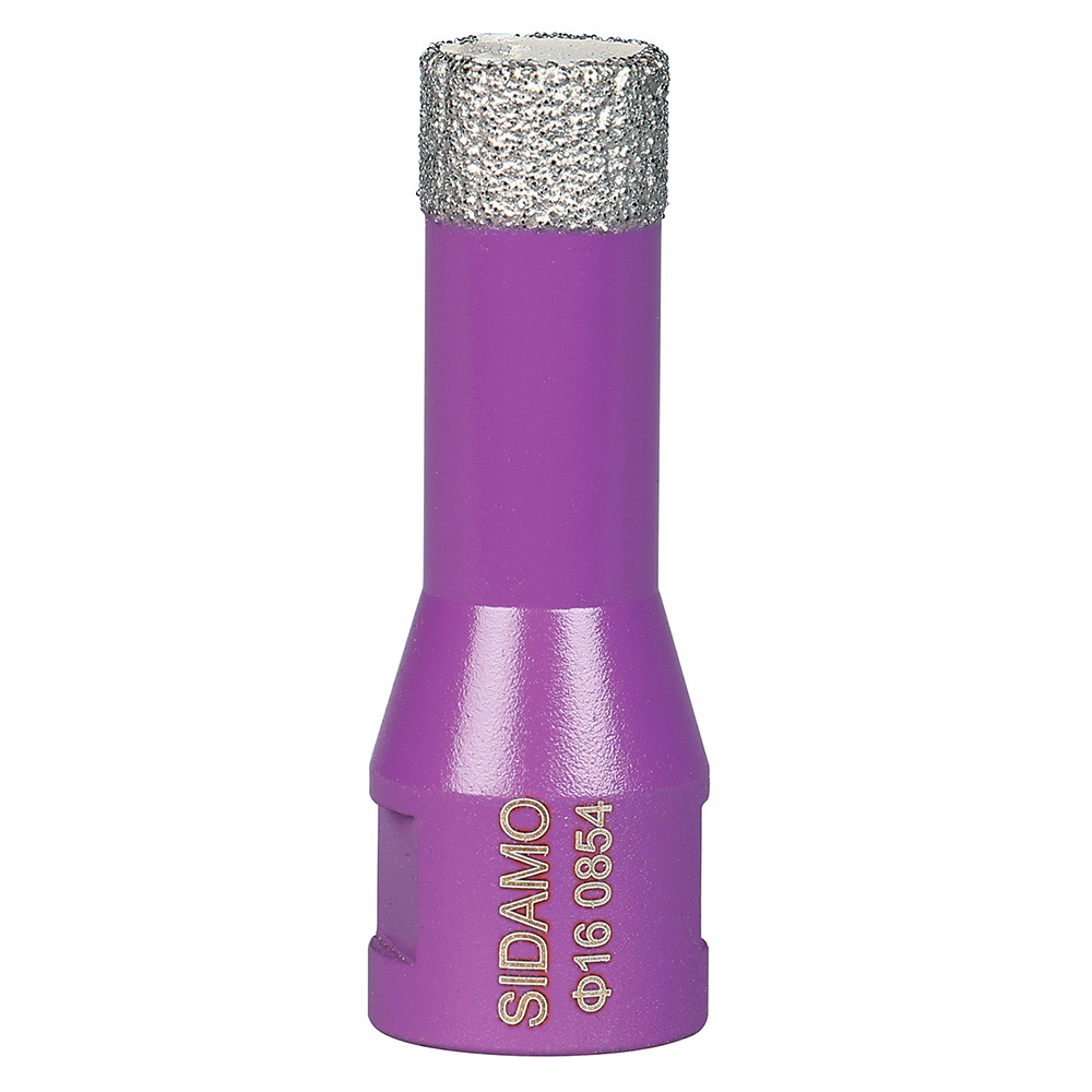 Trépan diamant D16 pour perçage à sec ou à eau de céramique SIDAMO - 11101456