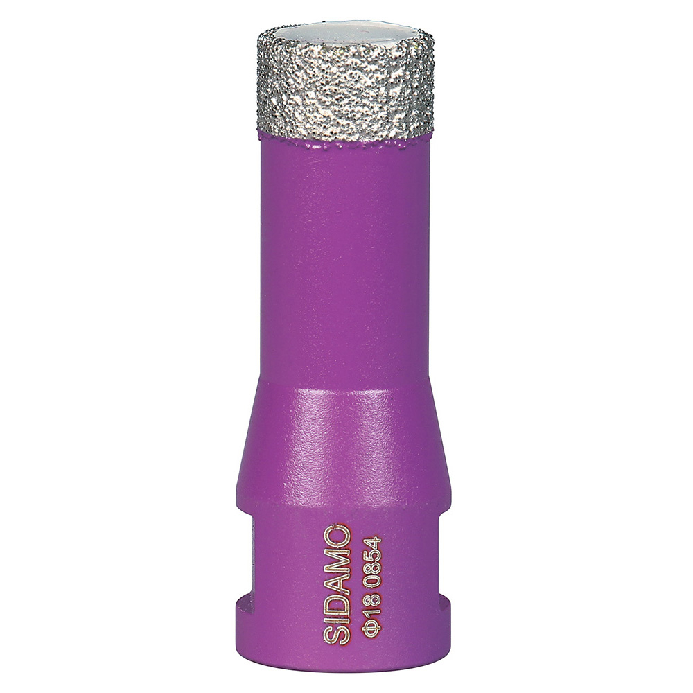 Trépan diamant D18 pour perçage à sec ou à eau de céramique, marbre, granit et composites SIDAMO - 11101457
