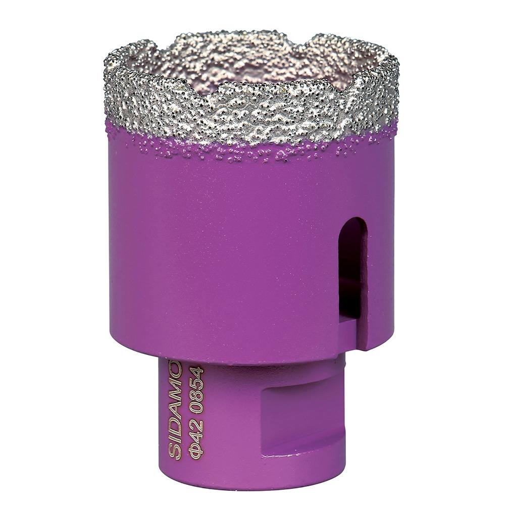 Trépan diamant à sec D42 pour perçage à sec ou à eau de céramique SIDAMO - 11101462