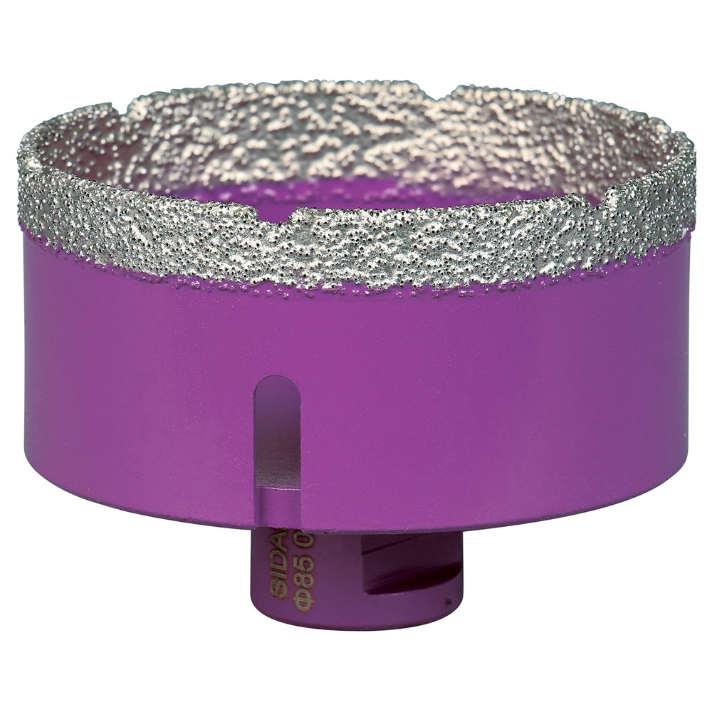 Trépan diamant D85 pour perçage à sec ou à eau de céramique, grès, marbre et matériaux composites SIDAMO - 11101465