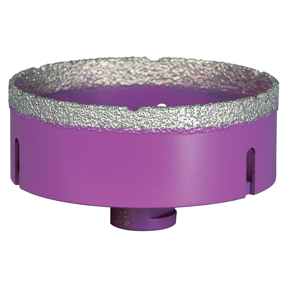 Trépan diamant à sec D110 pour perçage de matériaux décoratifs comme céramique, marbre et granit SIDAMO - 11101467