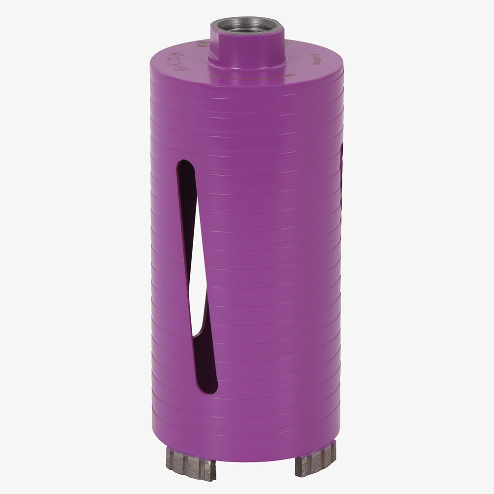 Couronne diamantée D82 L150 pour carottage à sec de parpaing, brique et béton cellulaire SIDAMO - 11101521