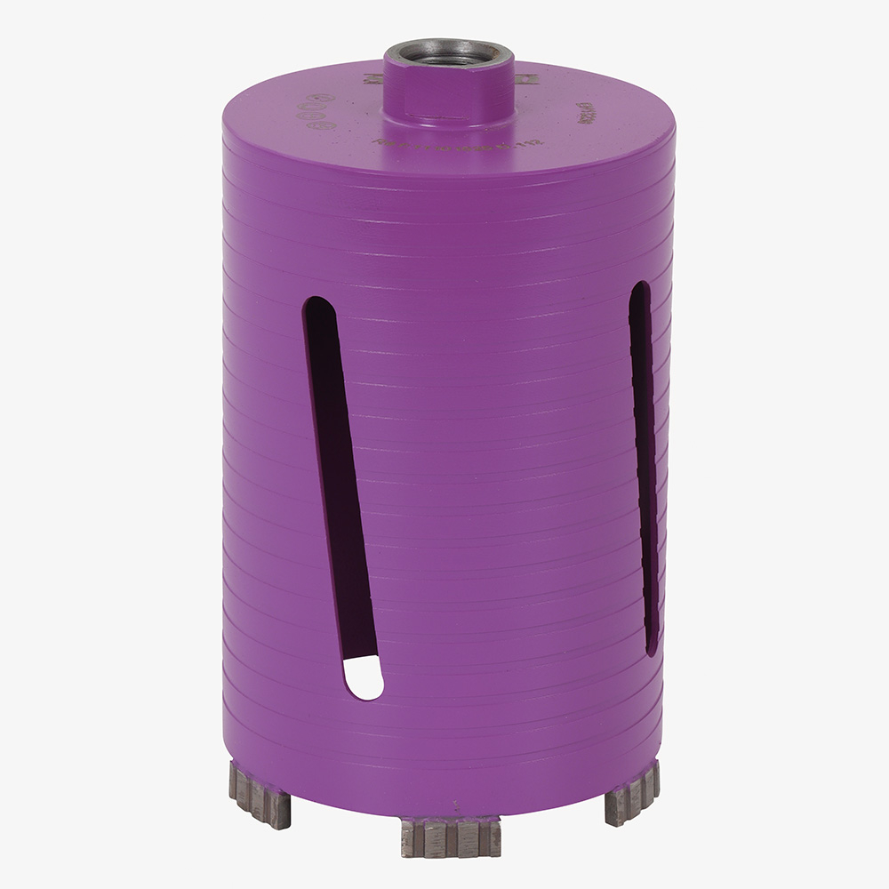 Couronne diamantée à sec L150 D112 pour carottage de parpaing, brique et béton cellulaire SIDAMO - 11101525