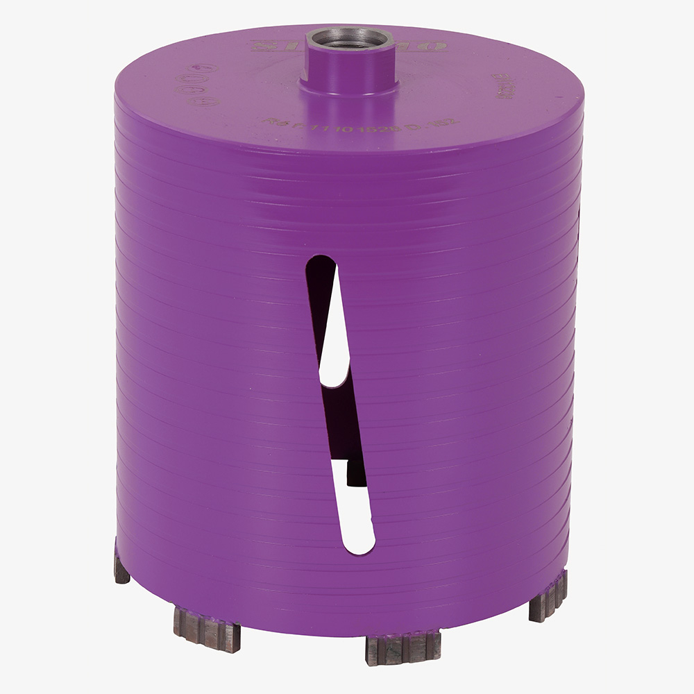 Couronne diamantée D152 L150 pour carottage à sec de parpaing, brique et béton cellulaire SIDAMO - 11101528