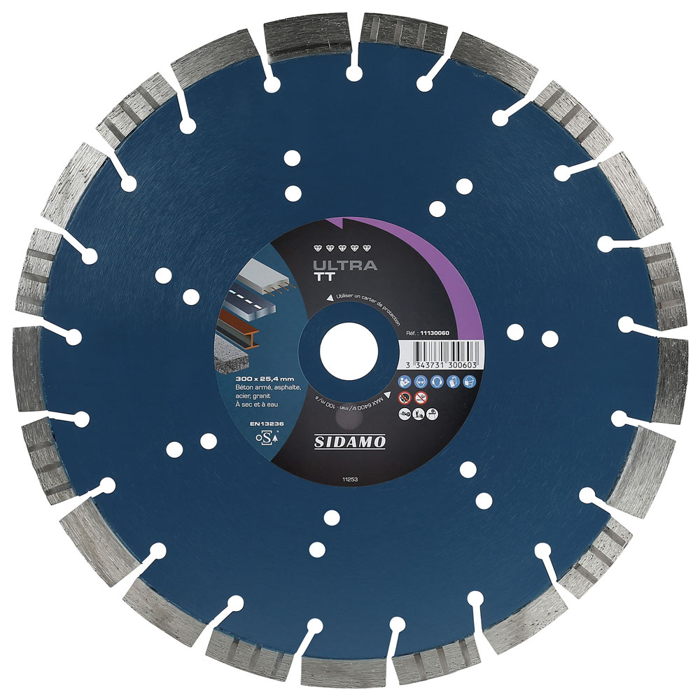 DISQUE DIAMANT ULTRA TT D. 300 x 25,4 x h 13 SIDAMO - 11130060