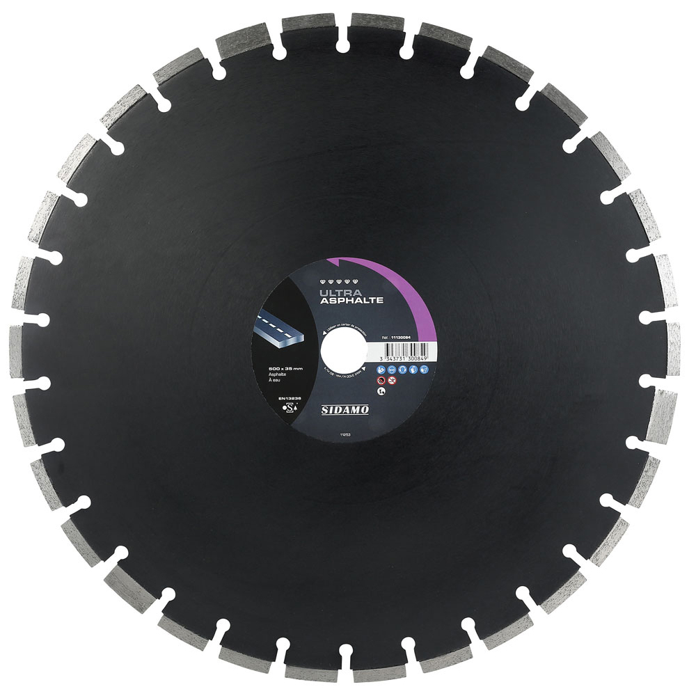 Disque diamant ULTRA ASPHALTE tronçonnage à eau asphalte SIDAMO - 11130084