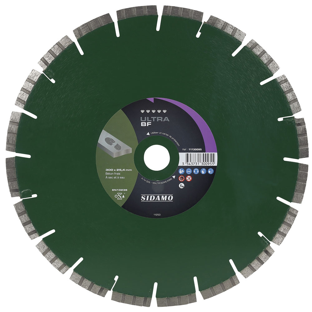 DISQUE DIAMANT ULTRA BF D. 300 x 25,4 x h 10 SIDAMO - 11130095