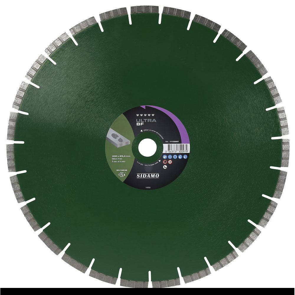 DISQUE DIAMANT ULTRA BF D. 400 x 25,4 x h 10 SIDAMO - 11130097