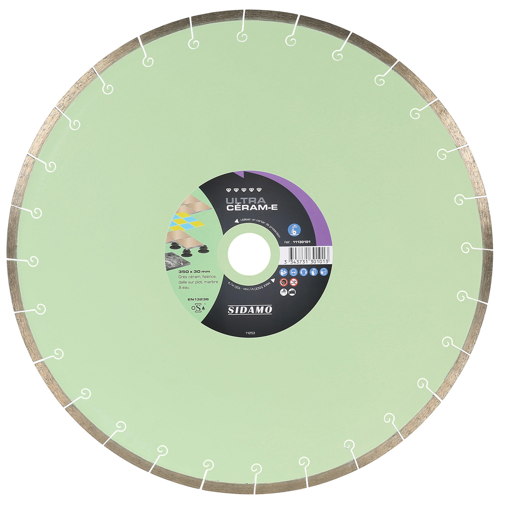 DISQUE DIAMANT ULTRA CERAM-E D. 350 x 30-25,4-22,23 x h 8 SIDAMO - 11130101