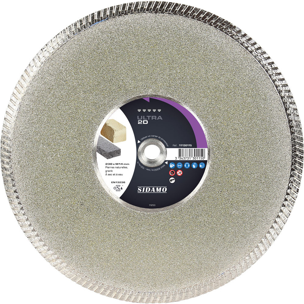 DISQUE DIAMANT ULTRA 2D D. 230 x M14 x h 8 SIDAMO - 11130115