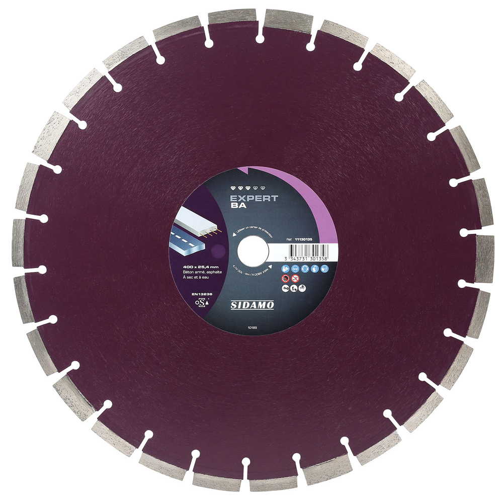 DISQUE DIAMANT EXPERT BA D. 400 x 25,4 x h 10 SIDAMO - 11130135
