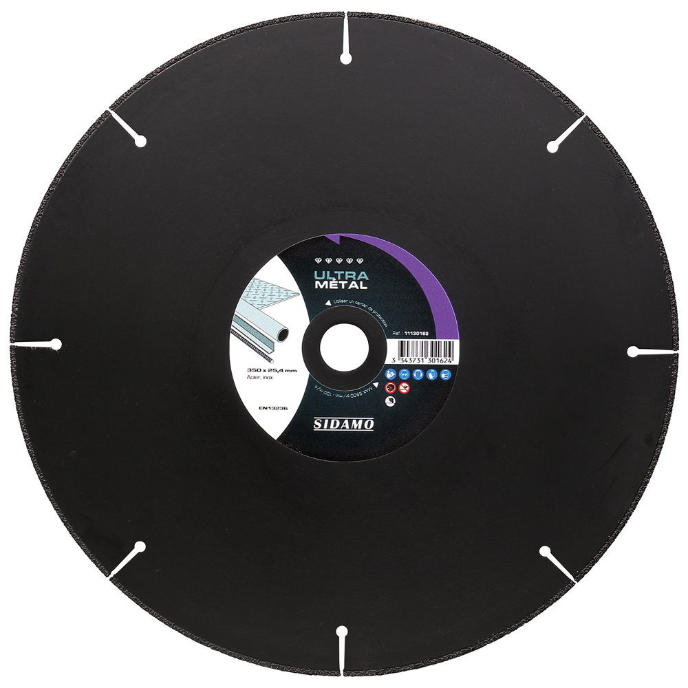 Disque diamant ULTRA METAL pour tronçonnage à sec d'acier et d'inox SIDAMO - 11130162