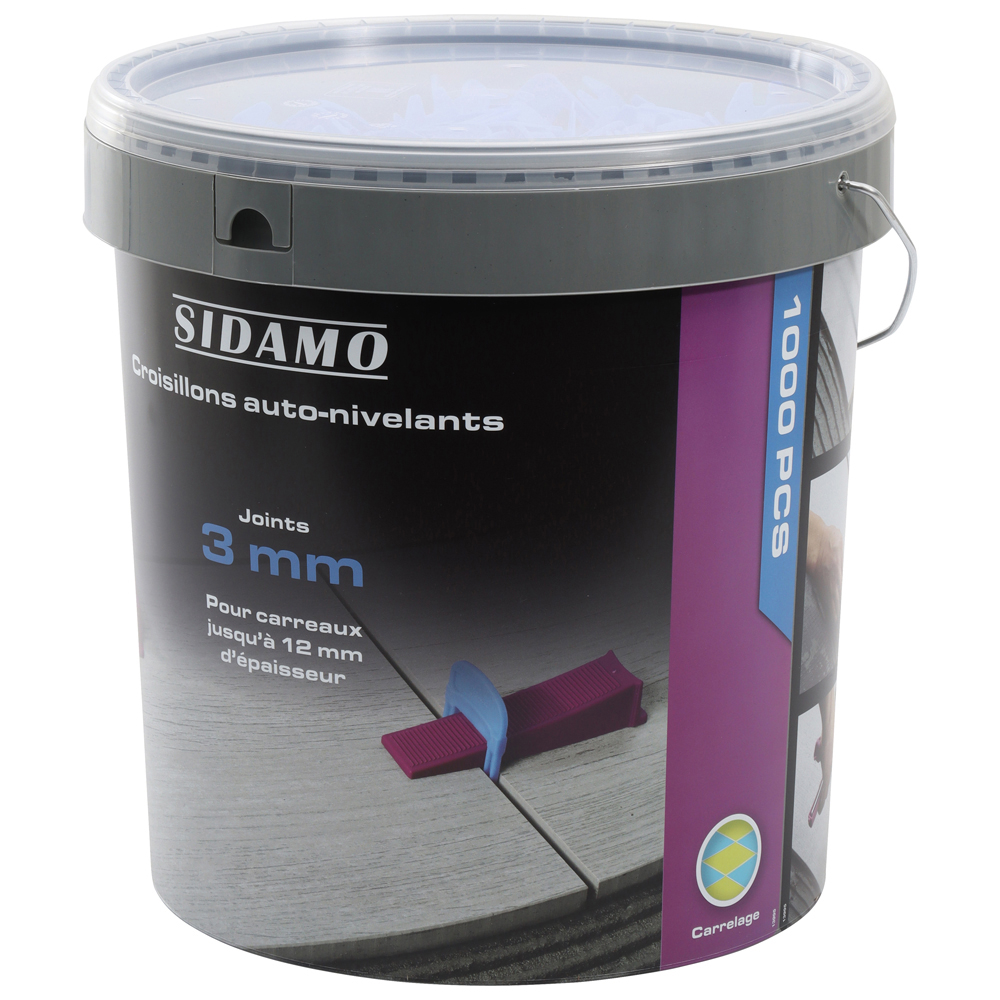 Croisillons auto-nivelants pour joint de 3 mm - Carrelage précis et joints réguliers. SIDAMO - 11255304