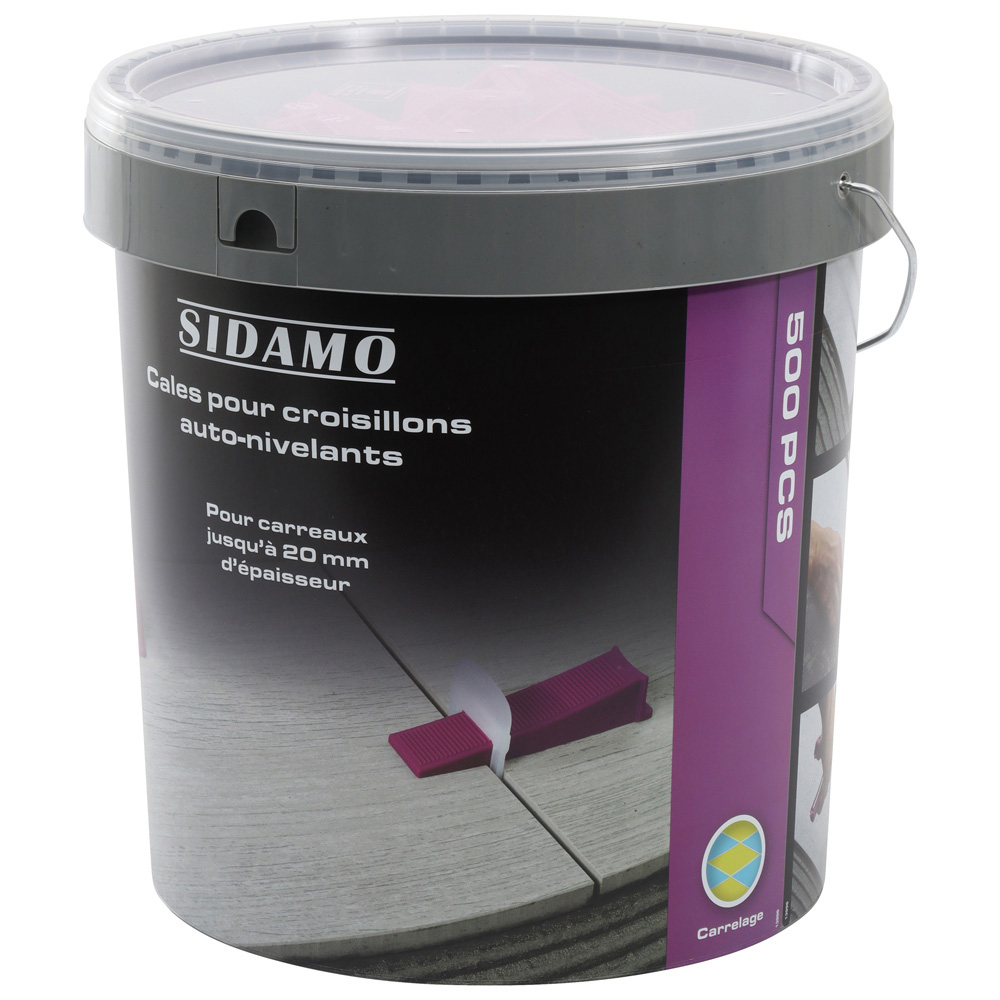 Cales auto-nivelantes pour carrelage de niveau et joints réguliers SIDAMO - 11255306