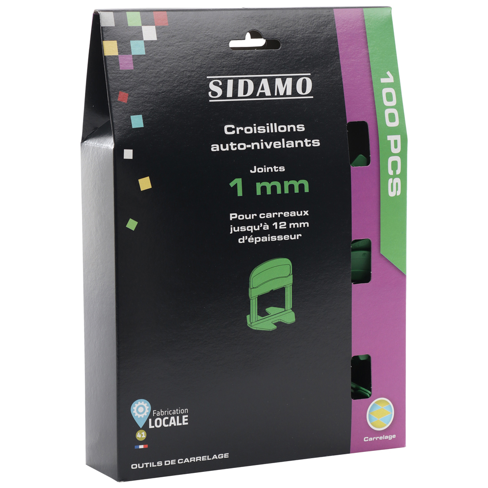Croisillons auto-nivelants avec joint de 1 mm pour carrelage niveau et joints réguliers SIDAMO - 11255310