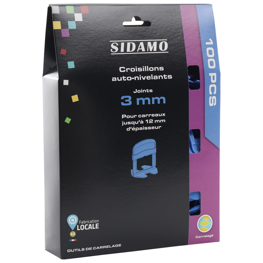 CROISILLON AUTO-NIVELANT JOINT SIDAMO 3 MM HAUT 3 A 12 MM 100 UNITES - 11255312