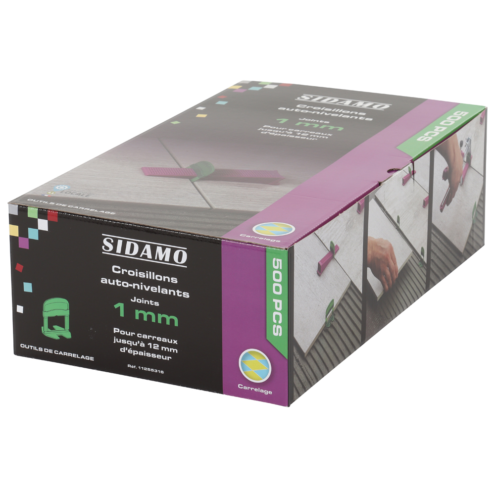 CROISILLON AUTO-NIVELANT JOINT 1 MM HAUT 3 A 12 MM SIDAMO 500 UNITES - 11255316