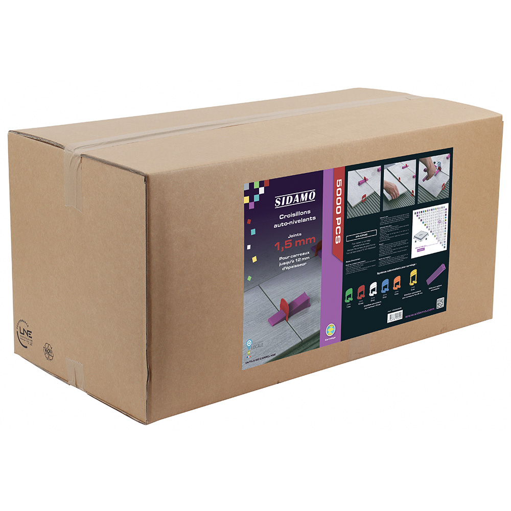 Croisillons auto-nivelants pour joints de 1,5 mm - Carrelage niveau et joints réguliers SIDAMO - 11255329