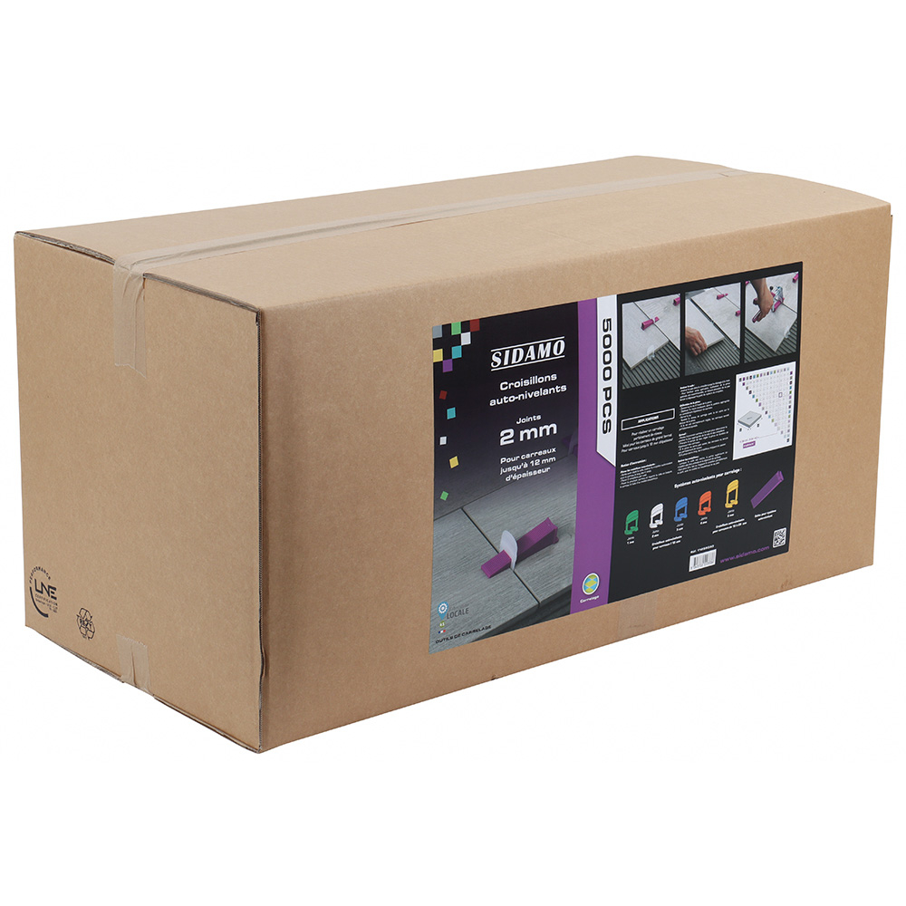 Croisillons auto-nivelants pour joints de 2 mm - Carrelage de niveau et joints réguliers SIDAMO - 11255333