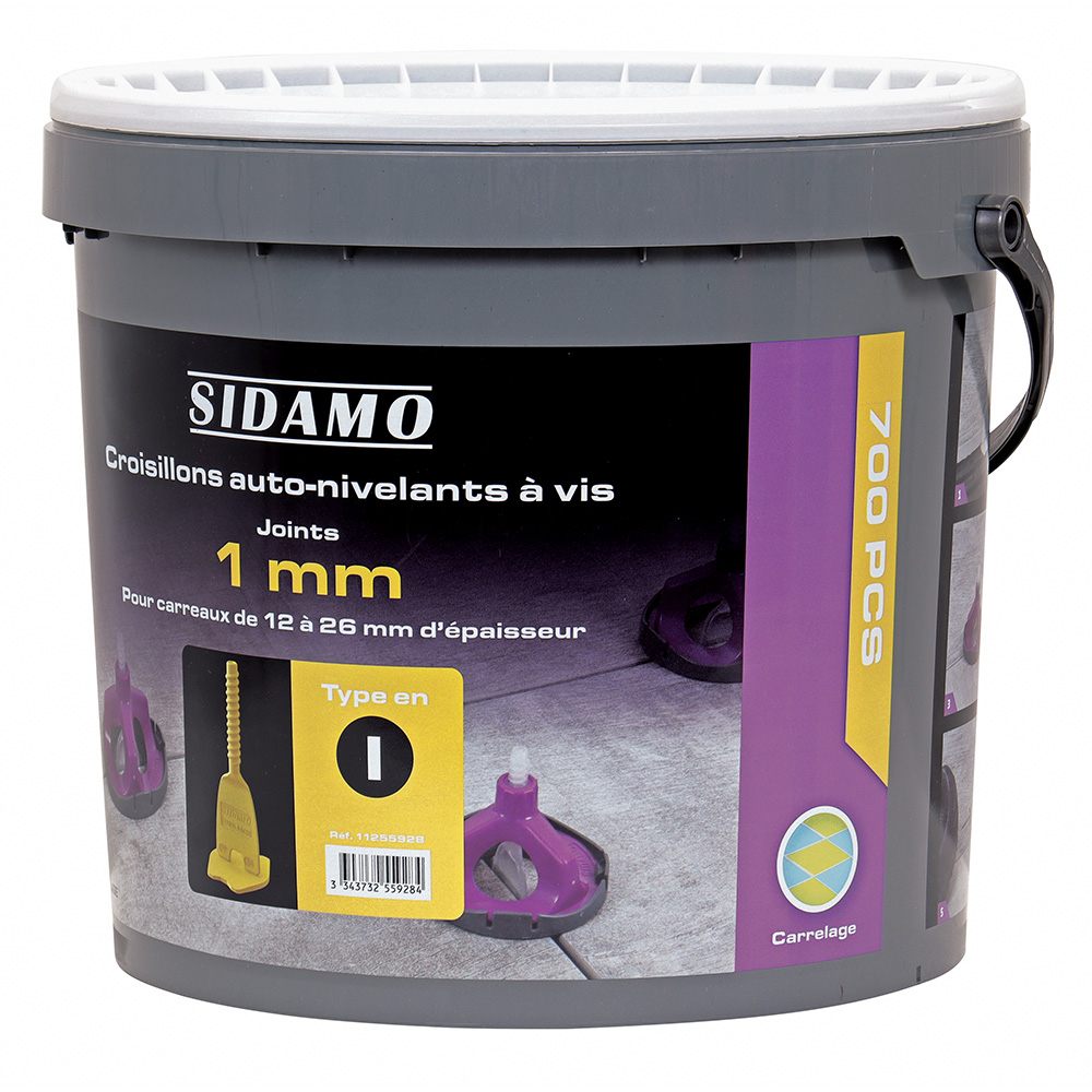 Croisillons auto-nivelants pour joints réguliers et carrelage de niveau - 1mm SIDAMO - 11255928