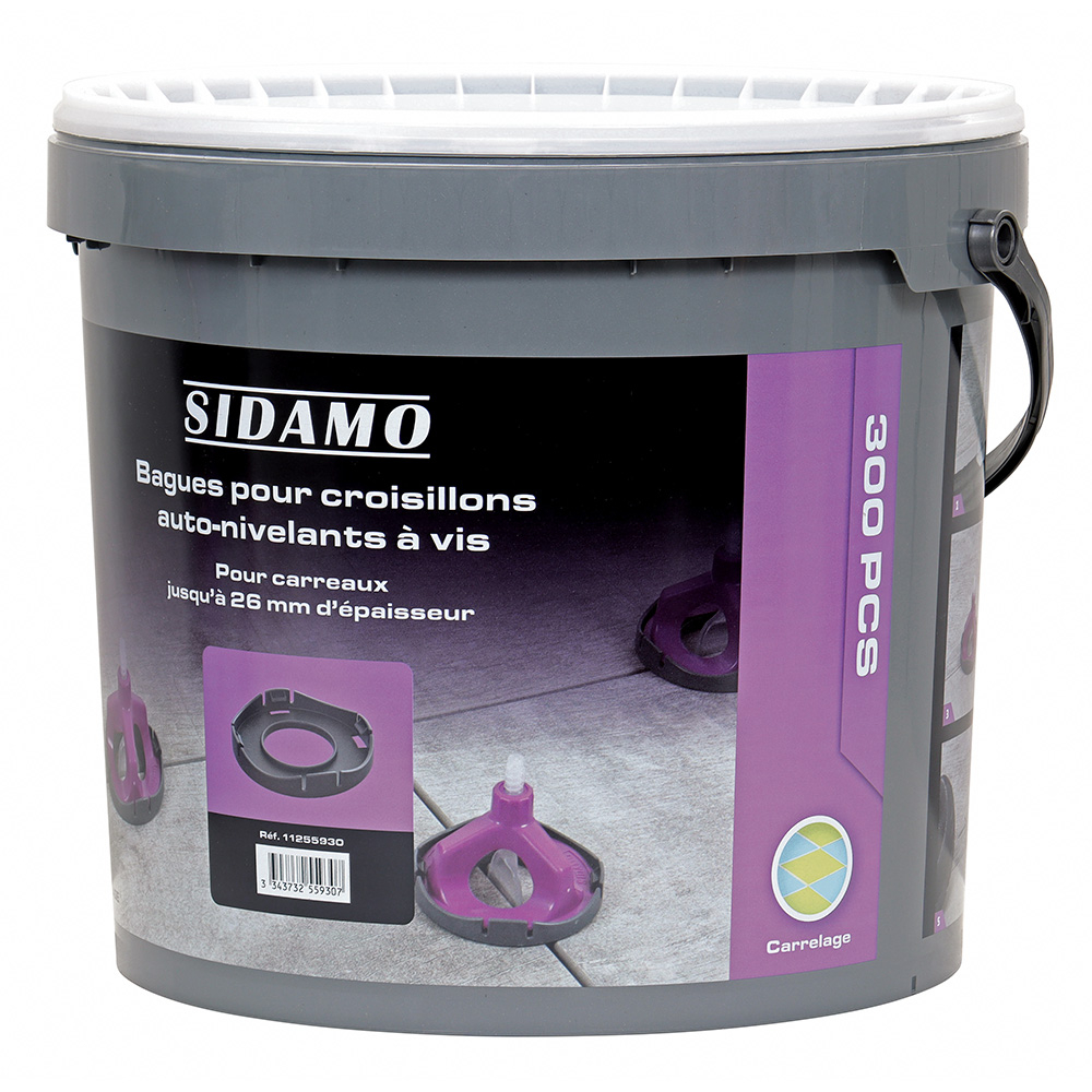 Croisillons auto-nivelants Bagues anti-friction pour carrelage de niveau et joints réguliers SIDAMO - 11255930