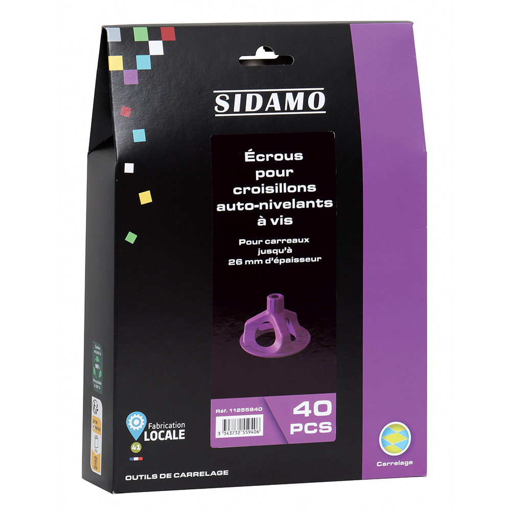Croisillons auto-nivelants Ecrous pour carrelage parfaitement de niveau et joints réguliers SIDAMO - 11255940