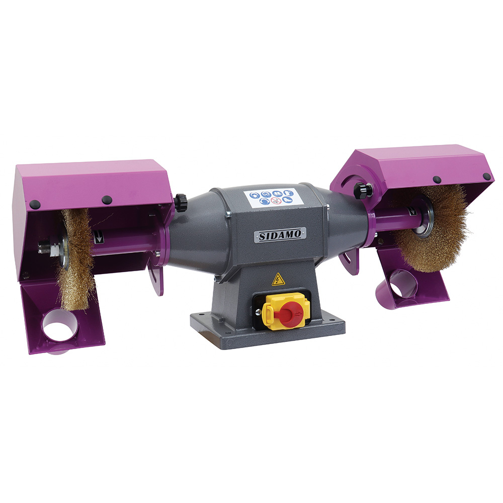 Touret à polir ULTRA 200 TPT pour brossage et polissage à sec de métaux ferreux SIDAMO - 20113125