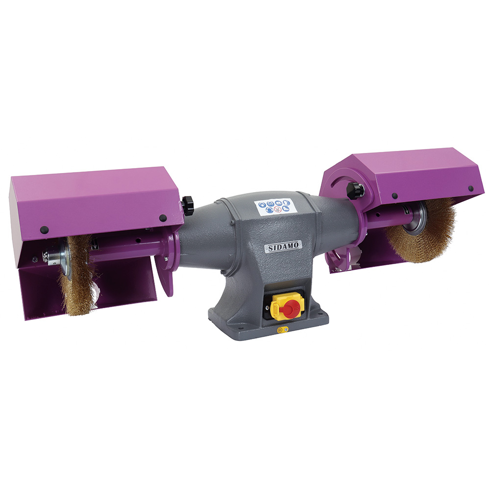 Touret à polir ULTRA 250 TPT pour brossage ou polissage à sec de métaux ferreux SIDAMO - 20113126