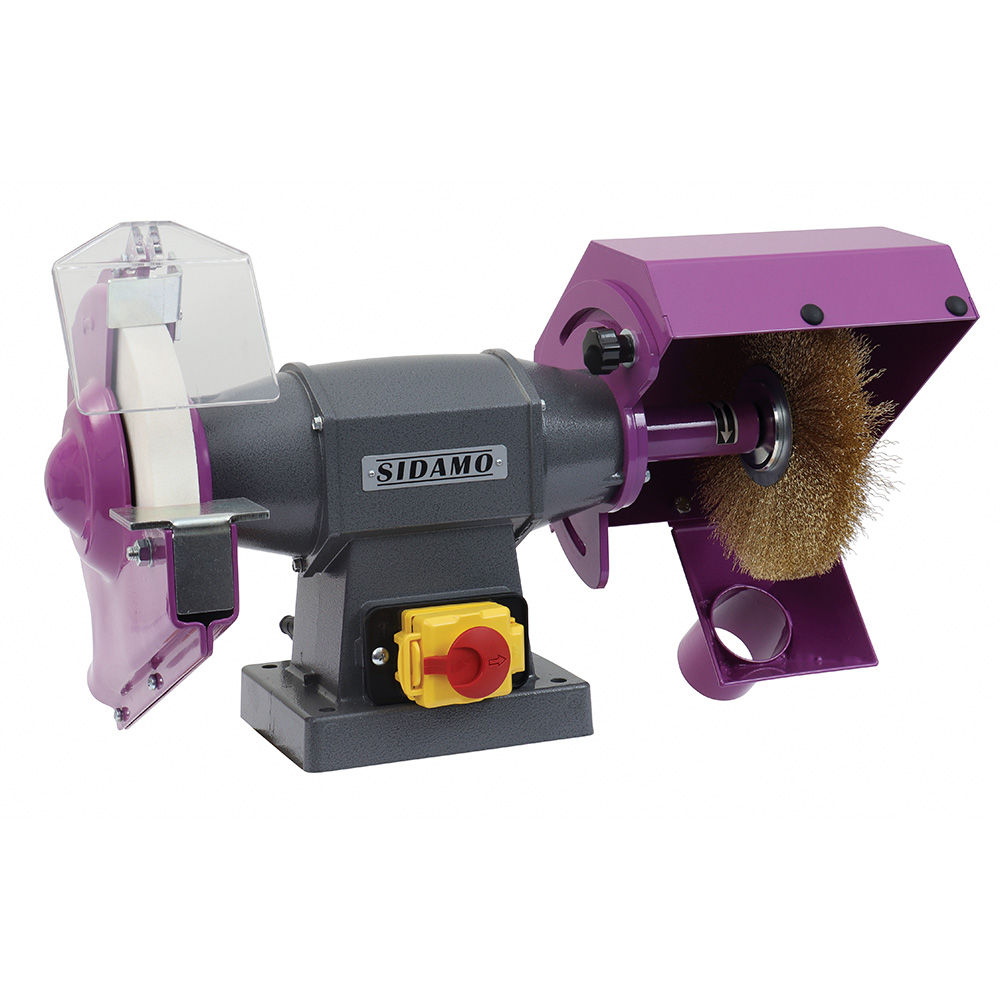 Touret meule brosse PRO 200 TB pour meulage et polissage de métaux ferreux SIDAMO - 20113130