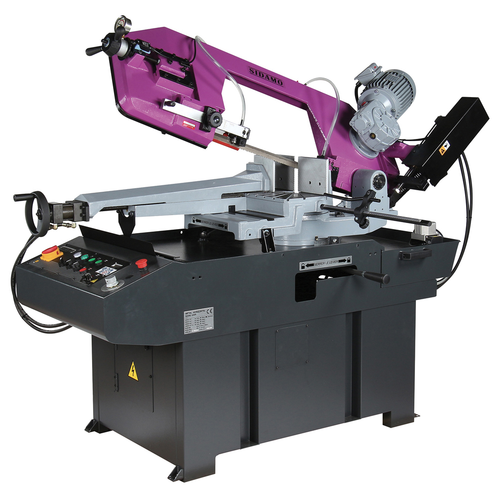 Scie à ruban semi-automatique SR 350 DG SAV pour sciage sous lubrification acier, inox et aluminium SIDAMO - 20114129