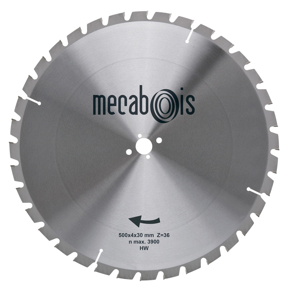 LAME CARBURE DE CHANTIER 500X4X30 - 36 DENTS SIDAMO - 280206