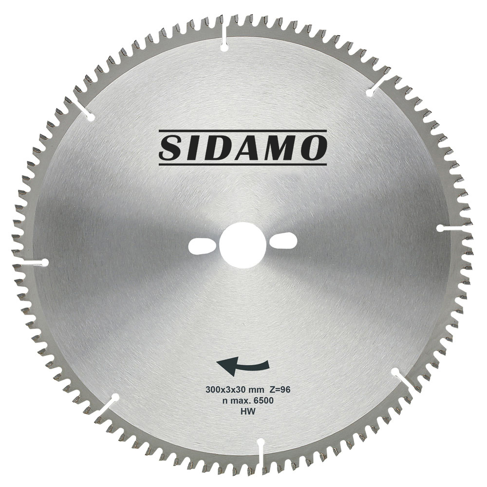 Lame de scie circulaire carbure NE 3 pour tronçonnage de profils aluminium et métaux non ferreux SIDAMO - 290200