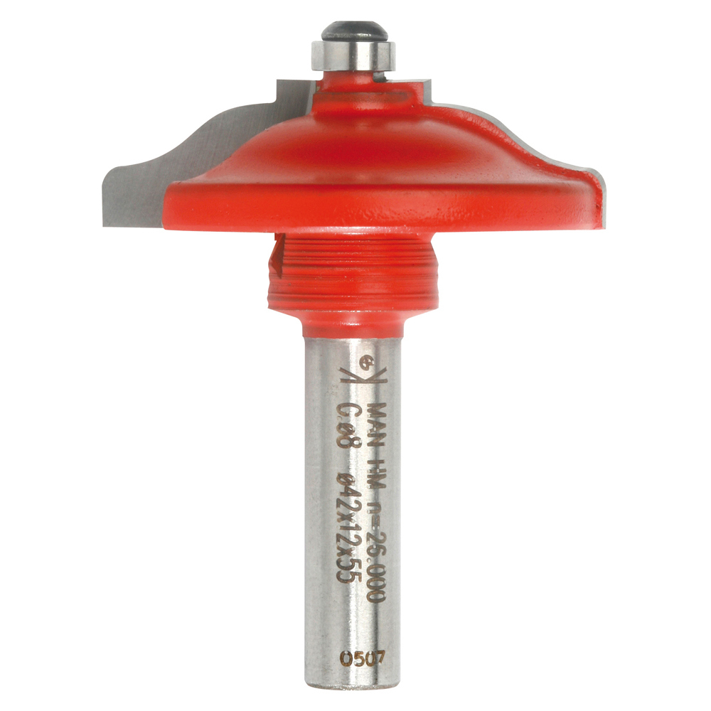Fraise à plate-bande CARBURE avec guide à billes pour fraisage et mise à forme bois & dérivés SIDAMO - 620025