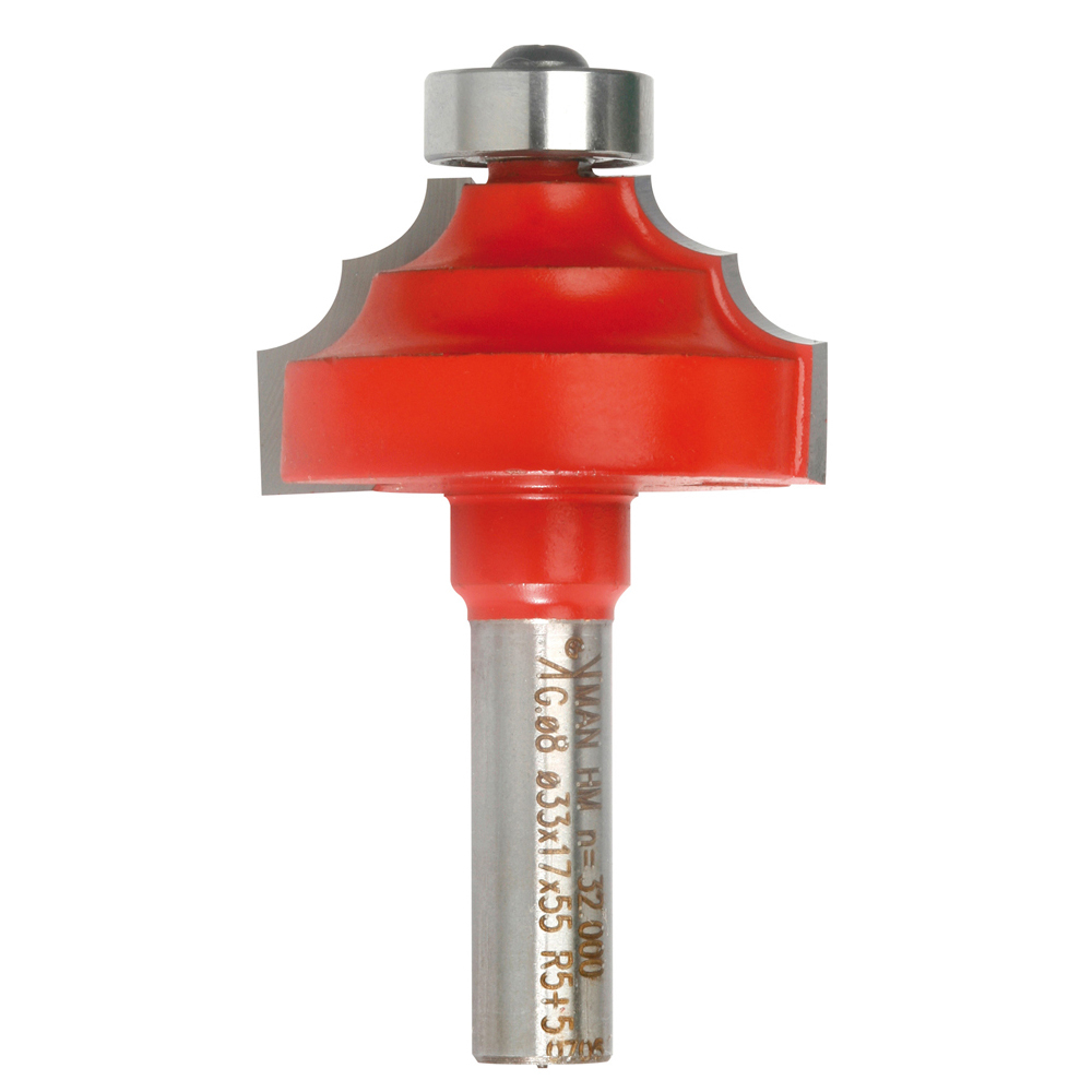 Fraise à double rayon Carbure pour fraisage bois et dérivés avec guide à billes SIDAMO - 636025