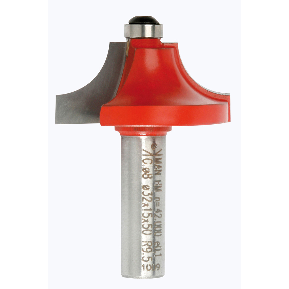 Fraise 1/4 de rond CARBURE avec guide à billes 7 mm pour fraisage et mise à la forme de bois & dérivés SIDAMO - 690075