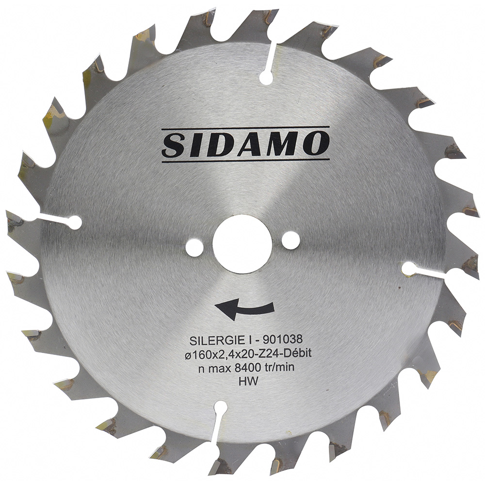Lame de scie circulaire carbure SILERGIE, tronçonnage bois et panneaux bruts, performance optimale SIDAMO - 901038