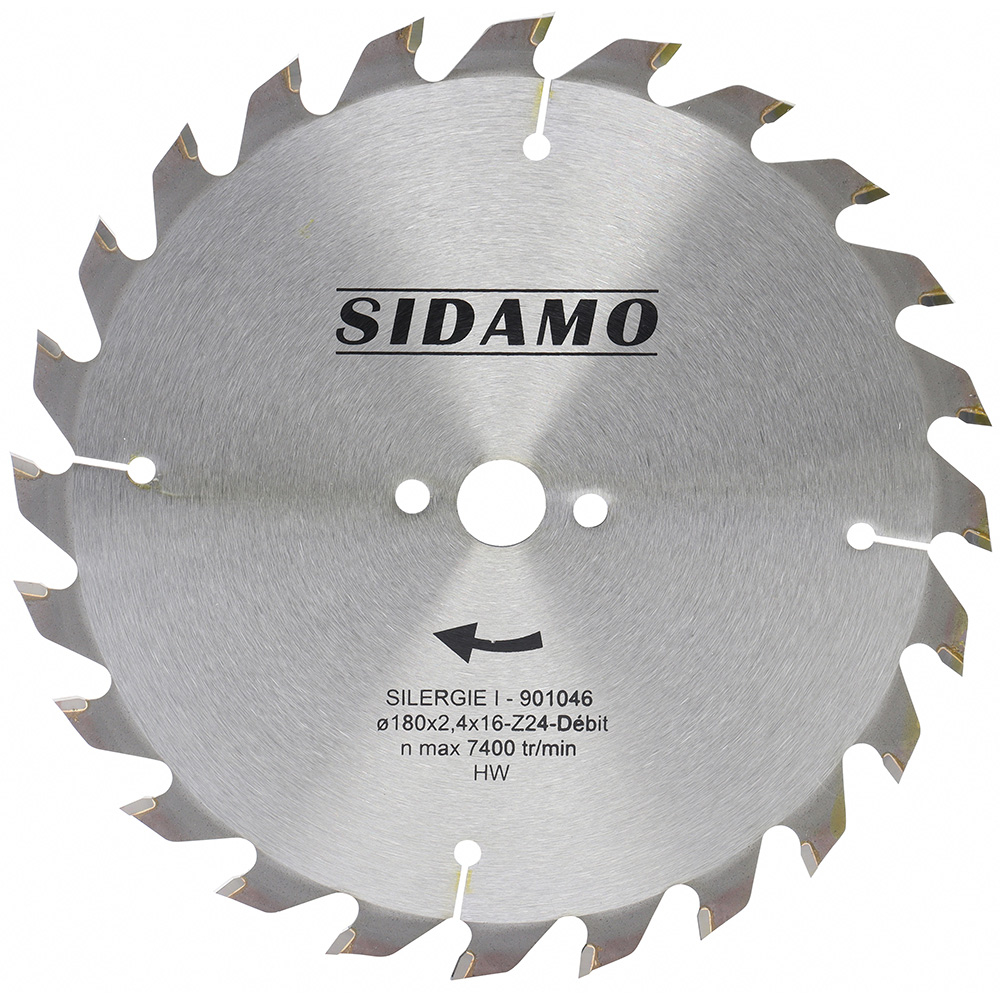 Lame de scie circulaire carbure SILERGIE I pour tronçonnage de bois durs, agglomérés et isolants SIDAMO - 901046