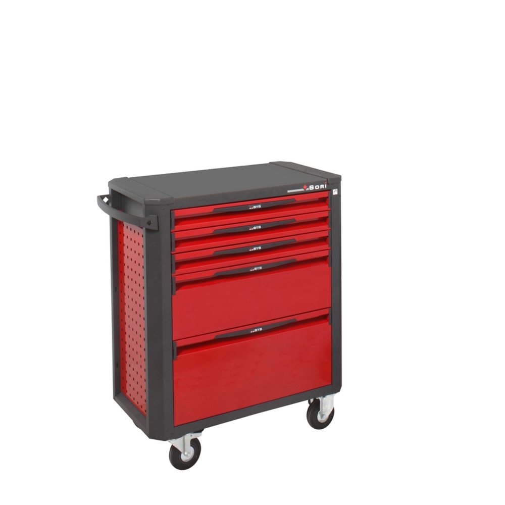 SERVANTE D'ATELIER SORI ROUGE 5 TIROIRS - 12500