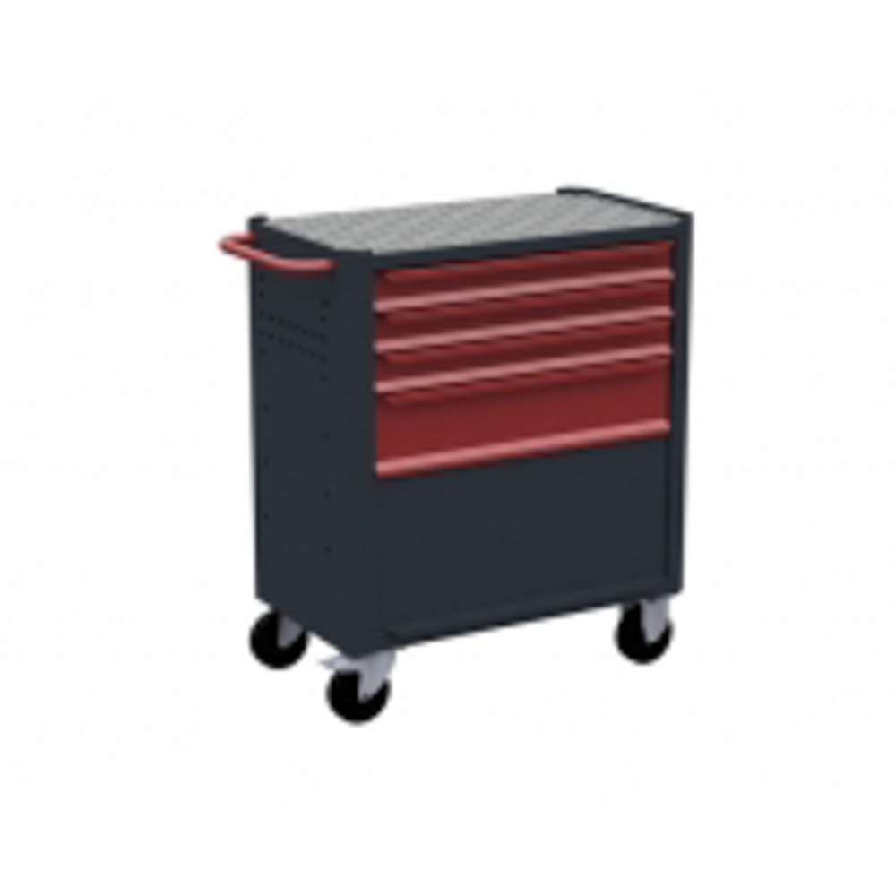 SERVANTE D'ATELIER SORI ROUGE 4 TIROIRS - 1 SOUTE + PORTE - 7410